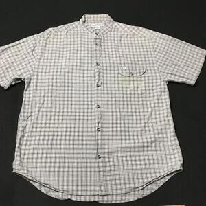 Vintage Rusty Shirt Men's XL Gray check Surf  Lightweight Pocket see stain